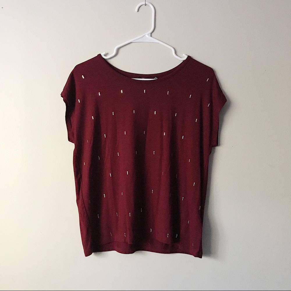 Rafaella Red Short-Sleeve Top